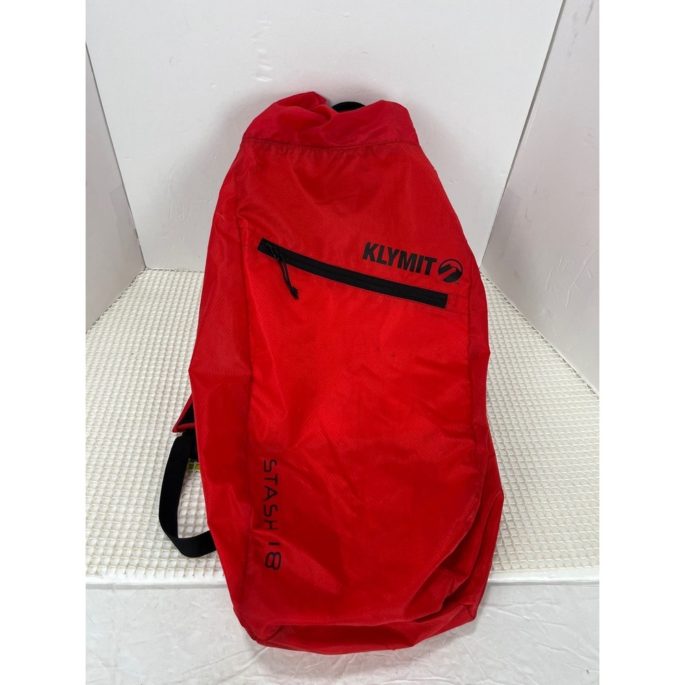 Klymit‎ Stash 18 Backpack Red Air Frame Equipped Inflatable Support Daypack